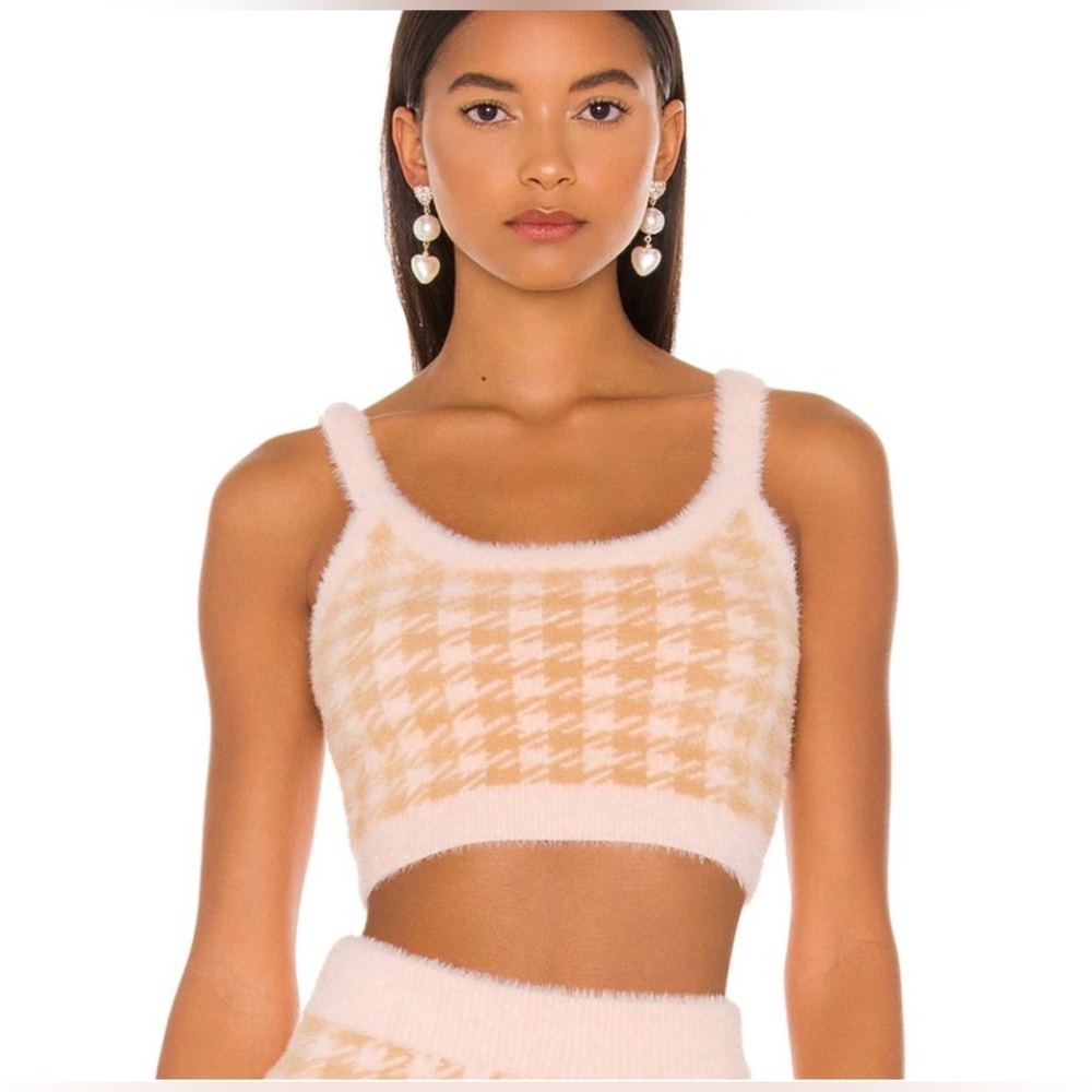For Love & Lemons Cher Crop Sweater Tank NWT XL